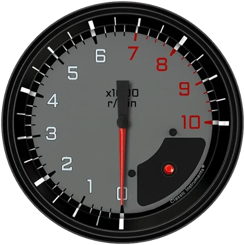 AutoCross Gray 4 5_8_ Tachometer AX71GBLF